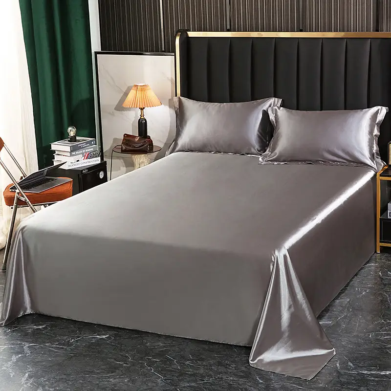 Foreign trade export silk sheets single piece silky mulberry silk Ice Silk sheets single double 1.2 m1.8 m bed wholesale