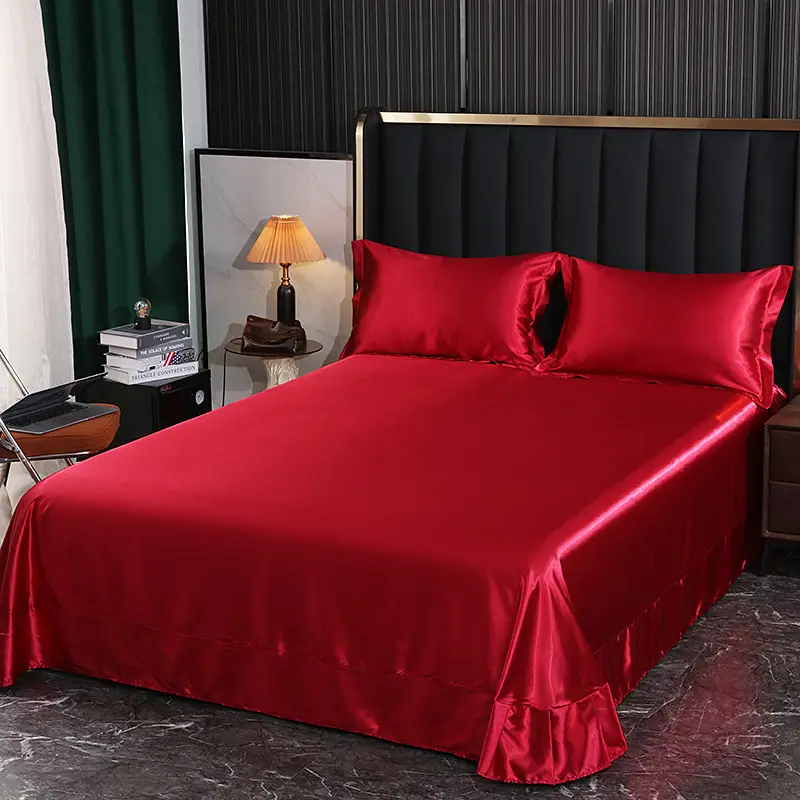 Foreign trade export silk sheets single piece silky mulberry silk Ice Silk sheets single double 1.2 m1.8 m bed wholesale