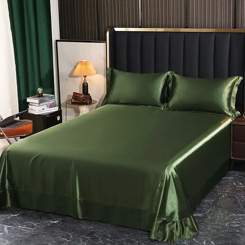 Foreign trade export silk sheets single piece silky mulberry silk Ice Silk sheets single double 1.2 m1.8 m bed wholesale