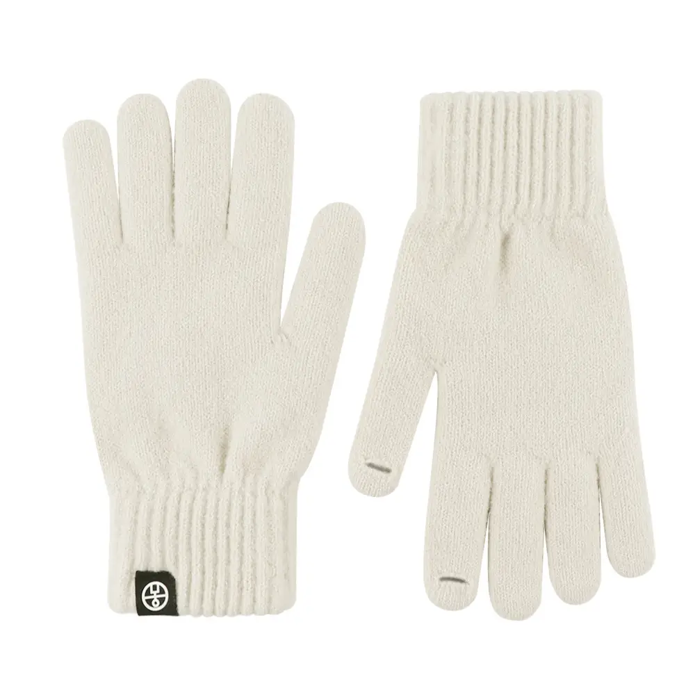 Japanese Wool Knitted Gloves Grey Winter Warm