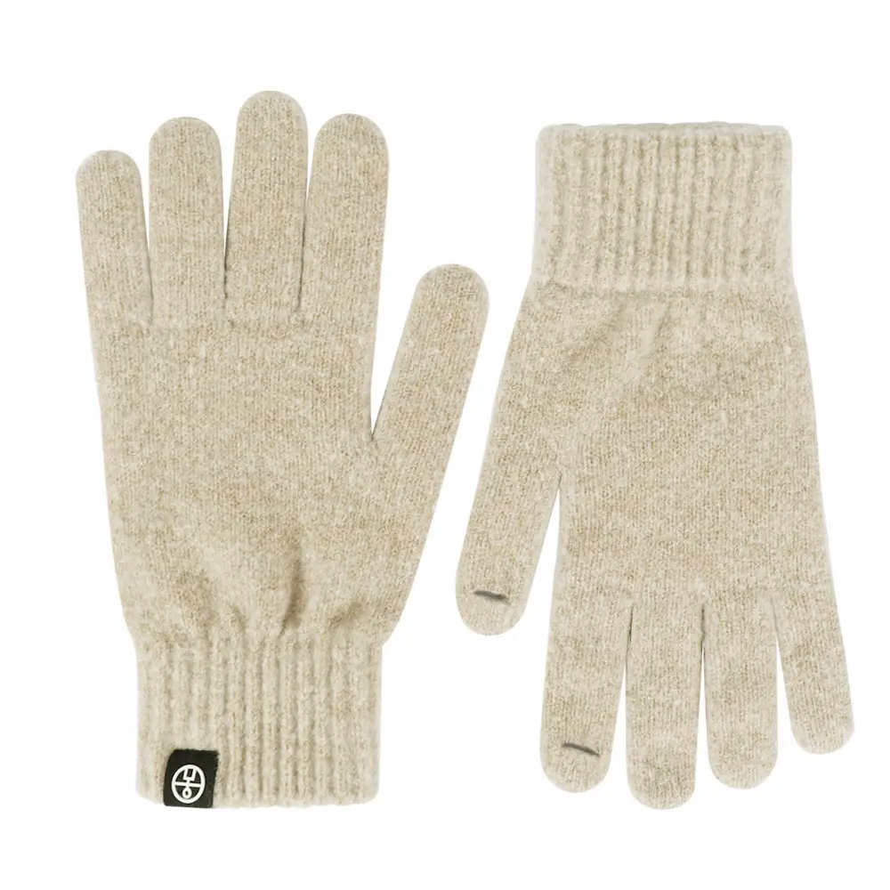 Japanese Wool Knitted Gloves Grey Winter Warm