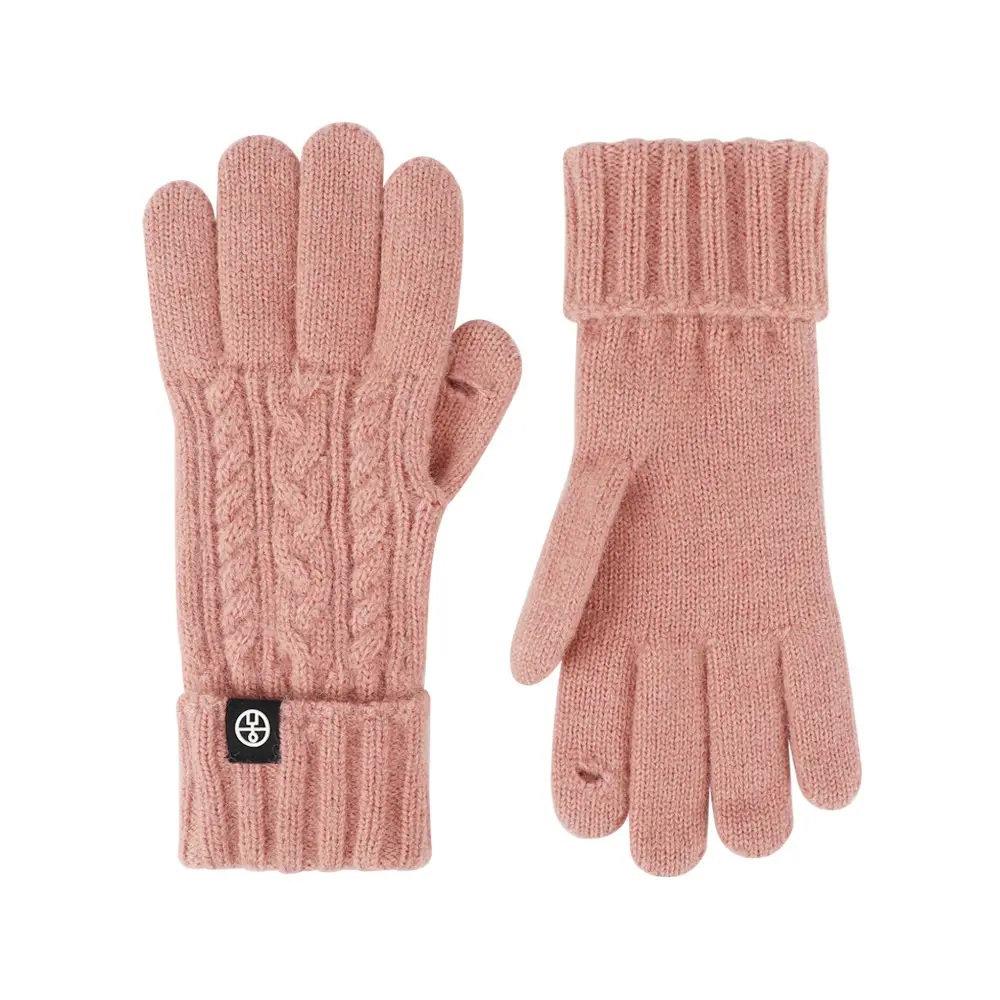 Japanese Wool Knitted Gloves Grey Winter Warm