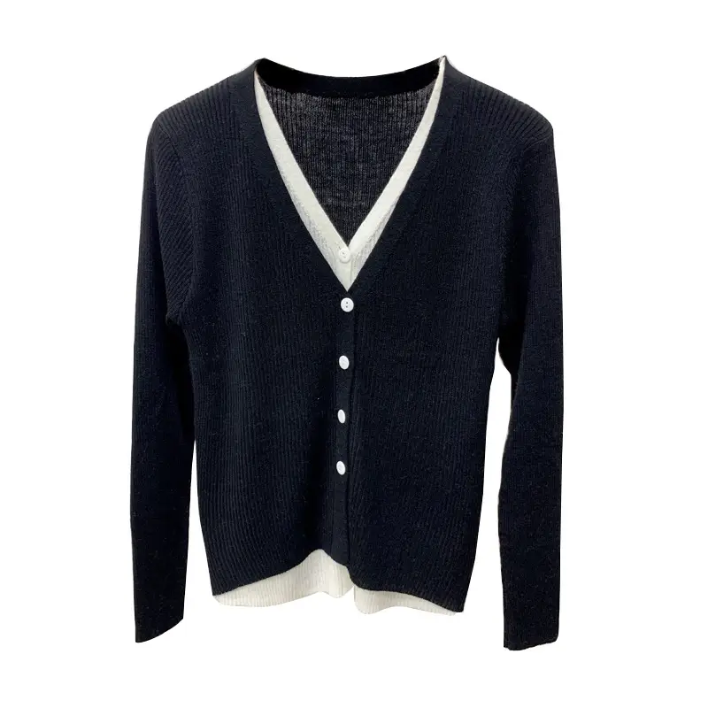 Green V-Neck Knitted Cardigan for Women Early Spring - Image 9