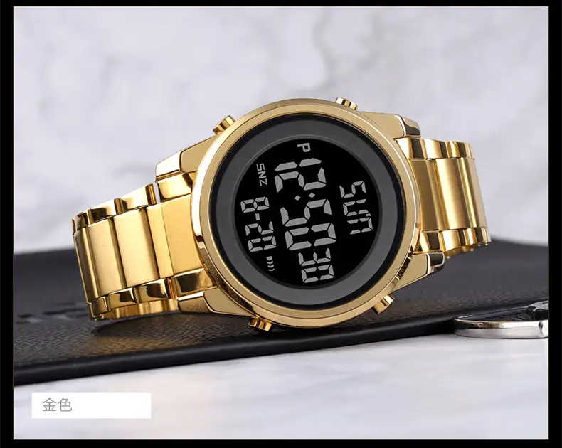 Skmei Digital Watch for Men Silver Stainless Steel — feature 17