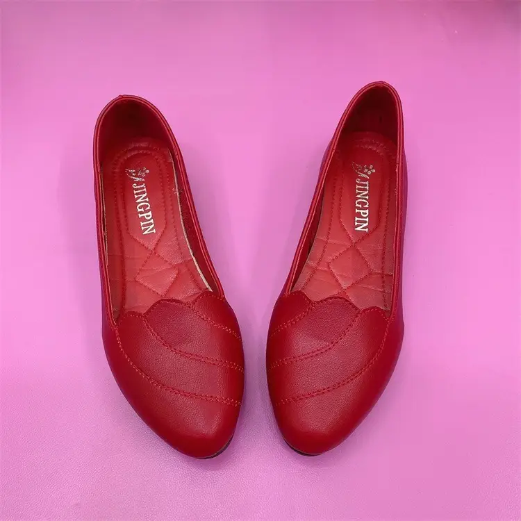 Soft Leather Single-layer Shoes Women's 2025 Summer New Women's Shoes Soft Sole Pointed Flat Shoes for Mother Middle-aged and Elderly Women's Leather Shoes — feature 9