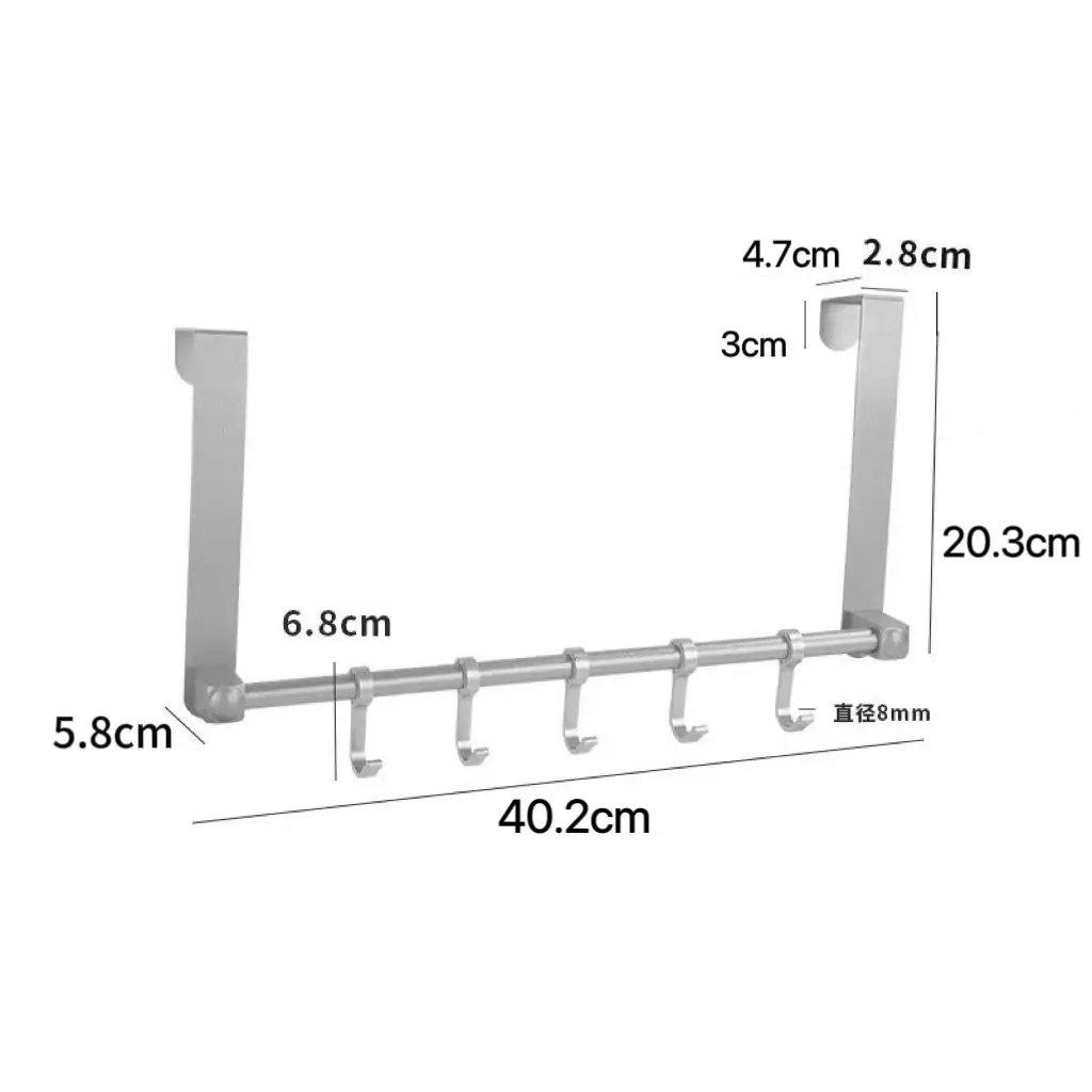 Door Hanging Hook Rack for Clothes Storage - Image 4