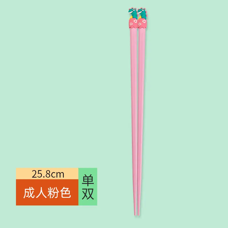 Kids Cartoon Dinosaur Chopsticks Yellow 20.8cm - Image 10