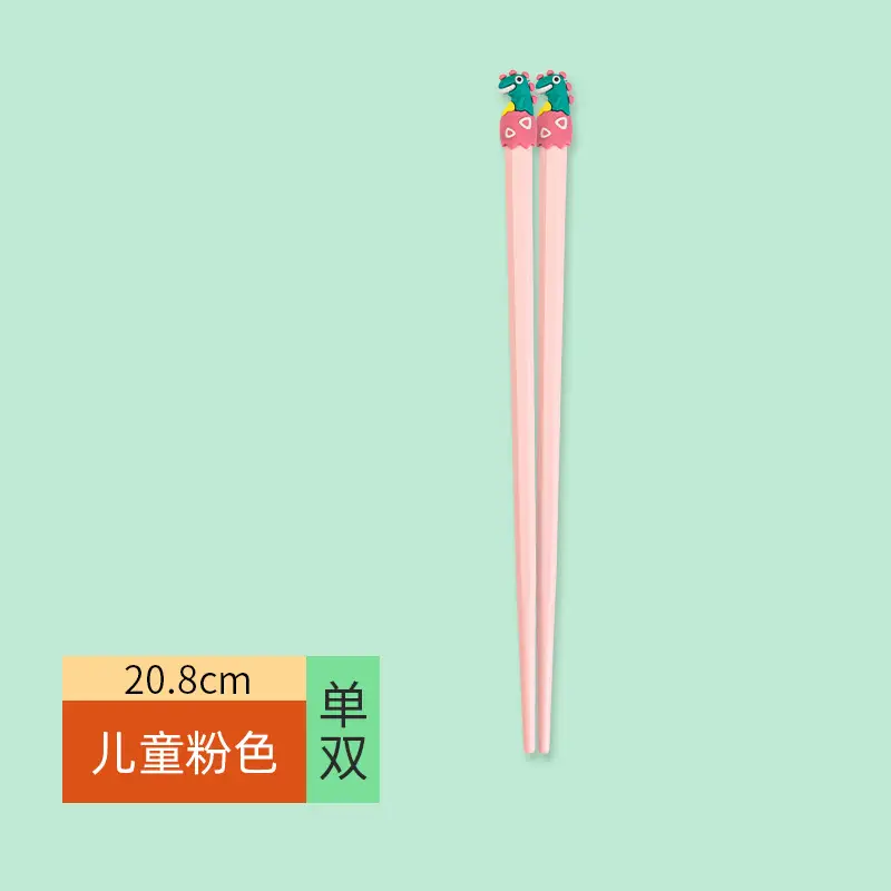 Kids Cartoon Dinosaur Chopsticks Yellow 20.8cm - Image 15