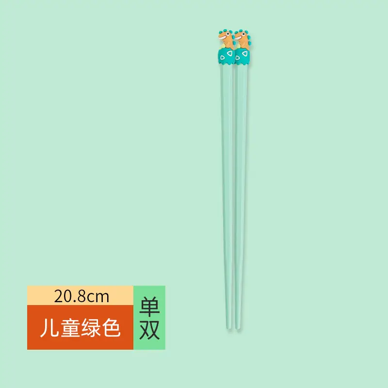 Kids Cartoon Dinosaur Chopsticks Yellow 20.8cm - Image 18