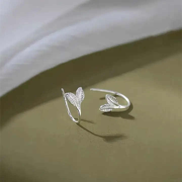 Korean Style Sterling Silver Earrings Mori Style Elegant Small Bud Fresh Ins - Image 5