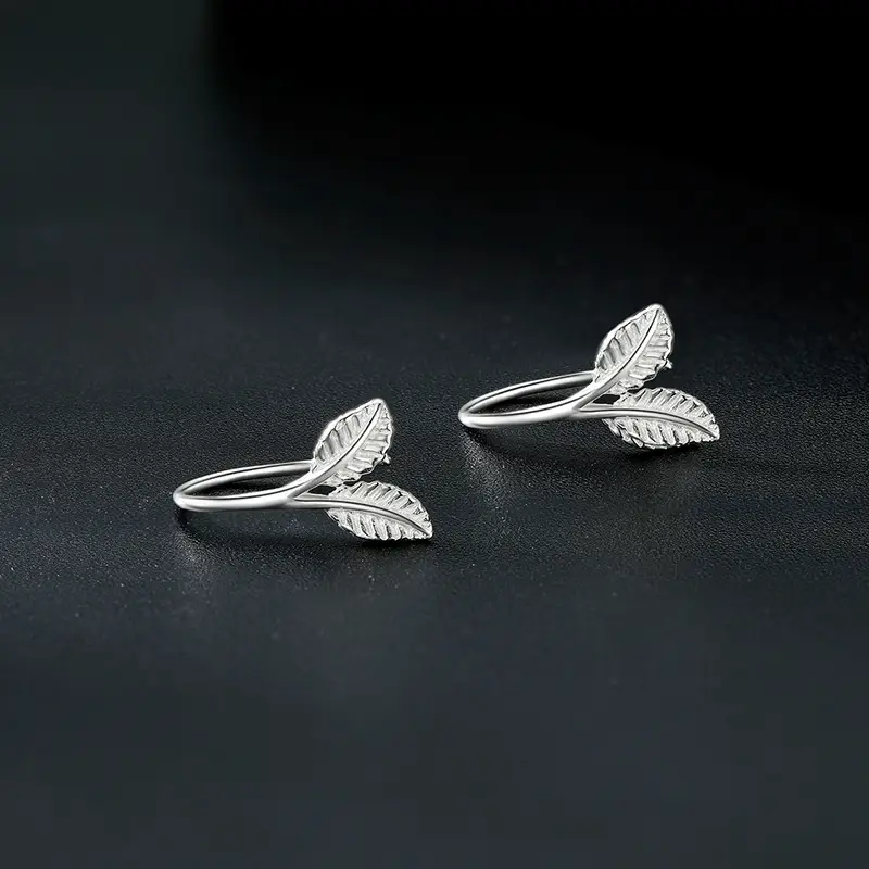 Korean Style Sterling Silver Earrings Mori Style Elegant Small Bud Fresh Ins - Image 2