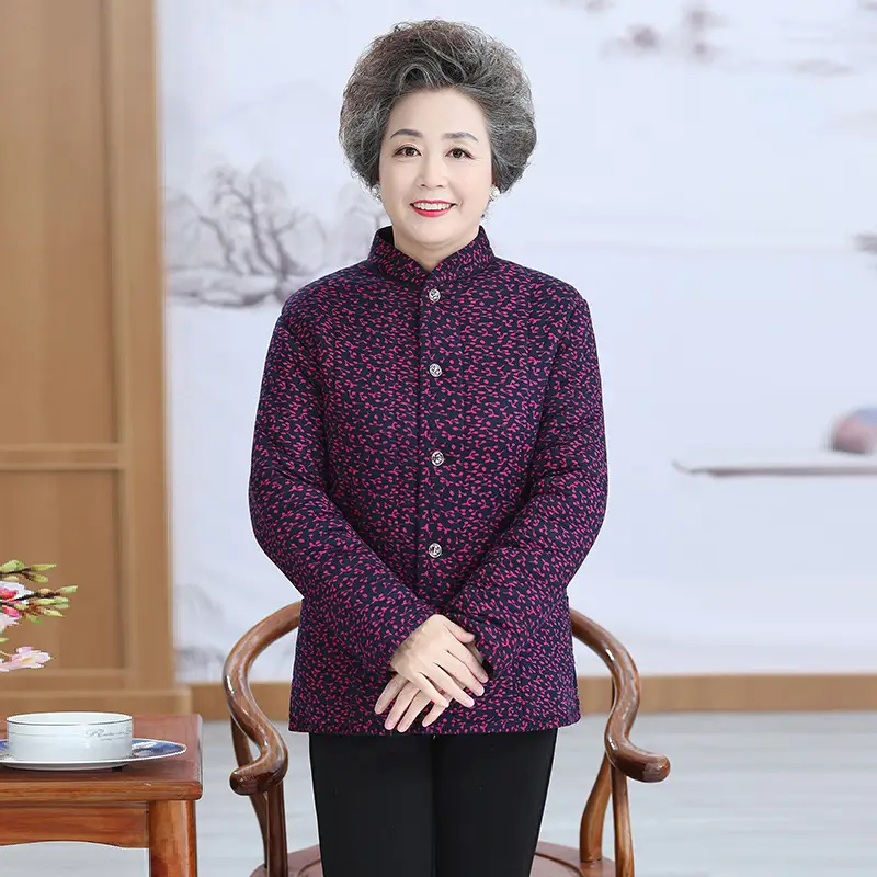 Grandma's Velvet Coat for Middle-aged Women Winter - Image 8