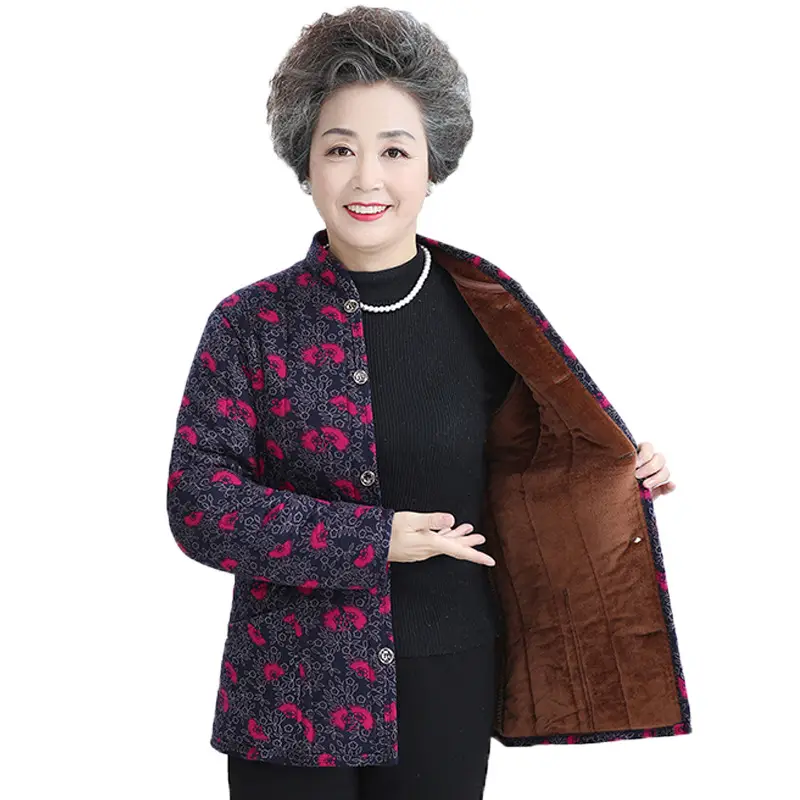 Grandma's Velvet Coat for Middle-aged Women Winter - Image 11