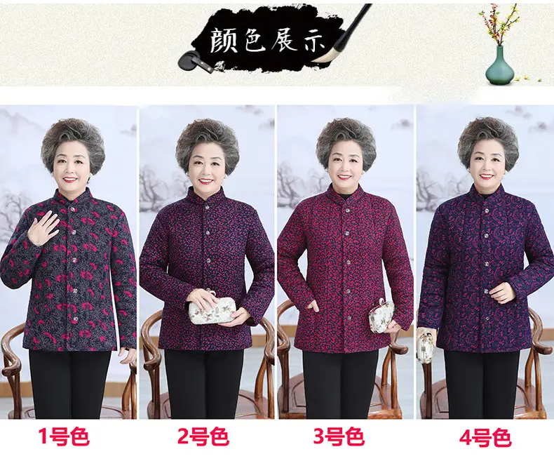 Grandma's Velvet Coat for Middle-aged Women Winter — feature 14