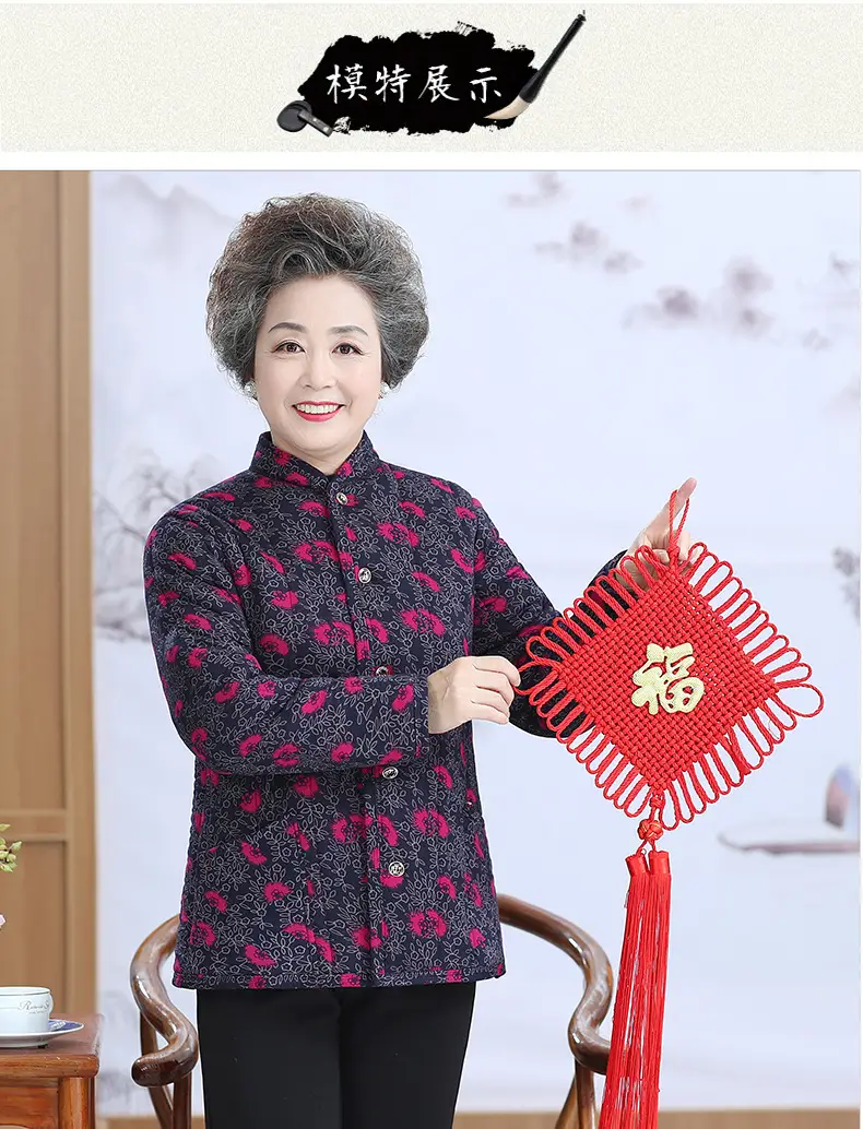 Grandma's Velvet Coat for Middle-aged Women Winter — feature 16