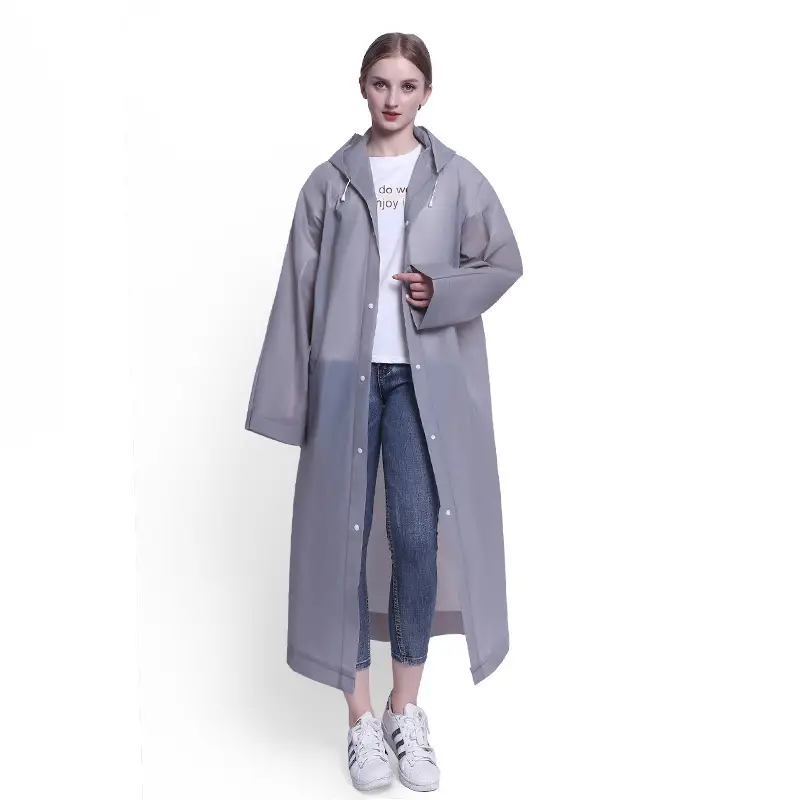 Long White Anti-Riot Poncho Raincoat for Men Women - Image 11