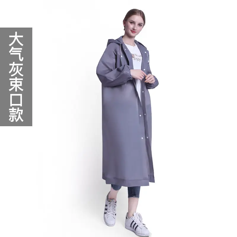 Long White Anti-Riot Poncho Raincoat for Men Women - Image 12