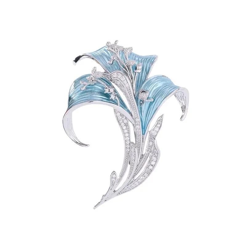 Elegant Gradient Feather Brooch National Retro Style — feature 17