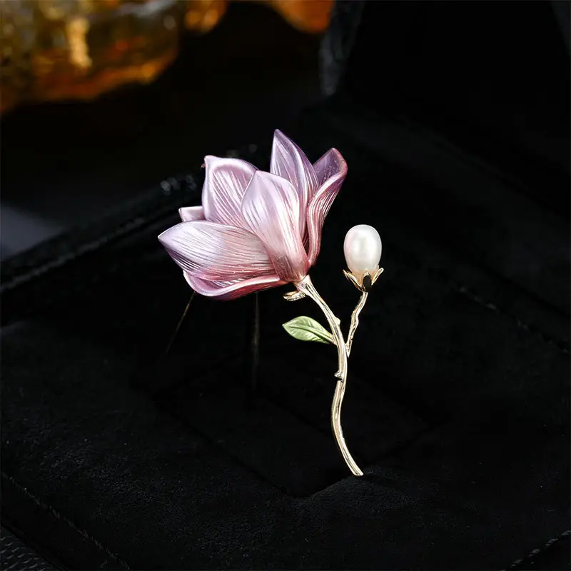 Elegant Gradient Feather Brooch National Retro Style - Image 10