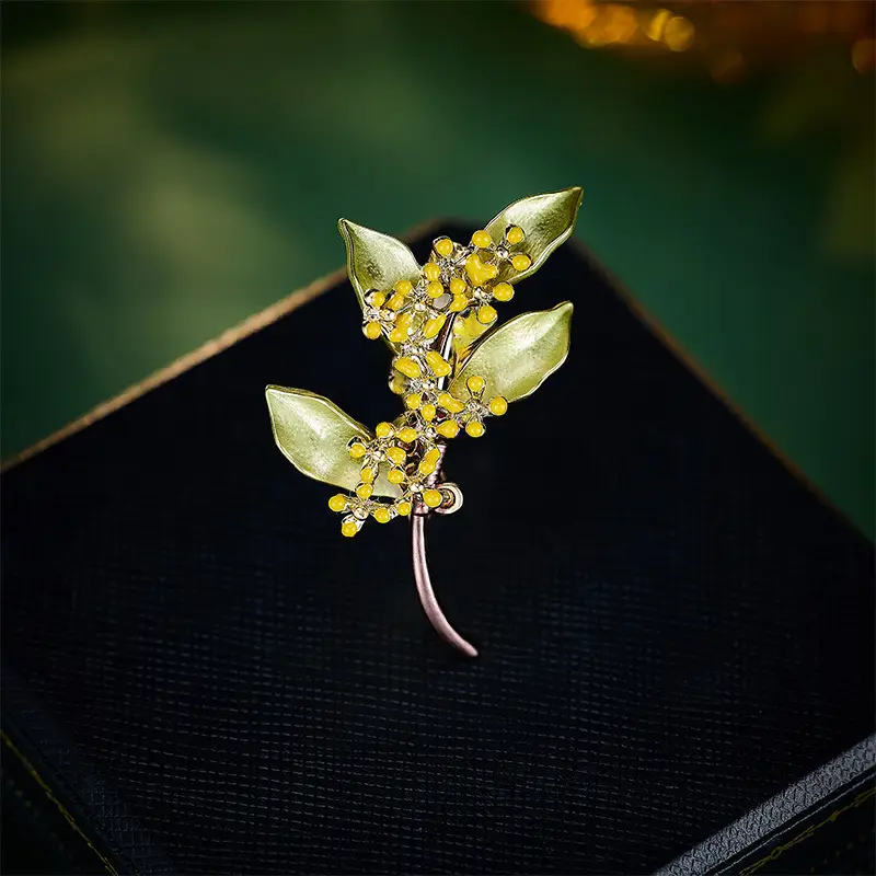 Elegant Gradient Feather Brooch National Retro Style - Image 7