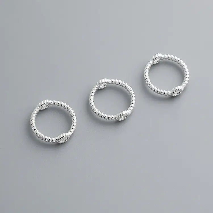 S925 Sterling Silver Twist Round Bead Frame Jewelry - Image 3