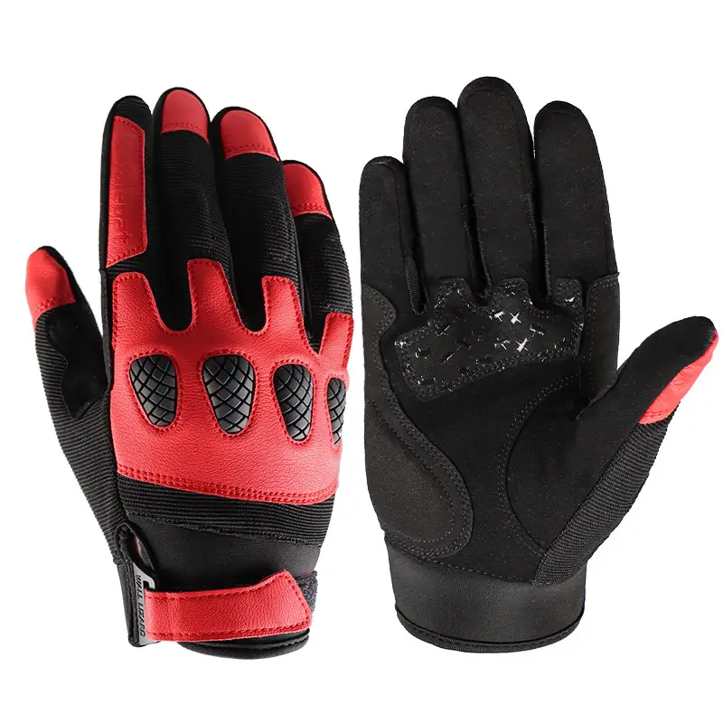 Motorcycle Gloves Red Black White Shock Absorbing Anti Slip - Image 10