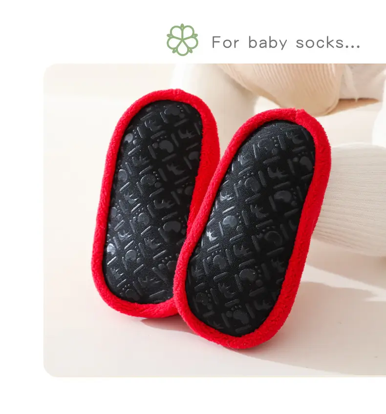 New Year's Red Cartoon Baby Floor Socks β feature 13