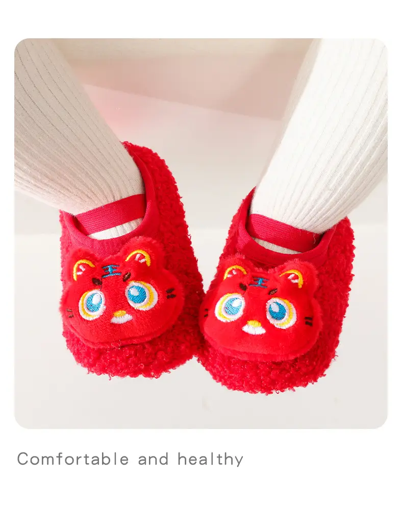 New Year's Red Cartoon Baby Floor Socks β feature 14