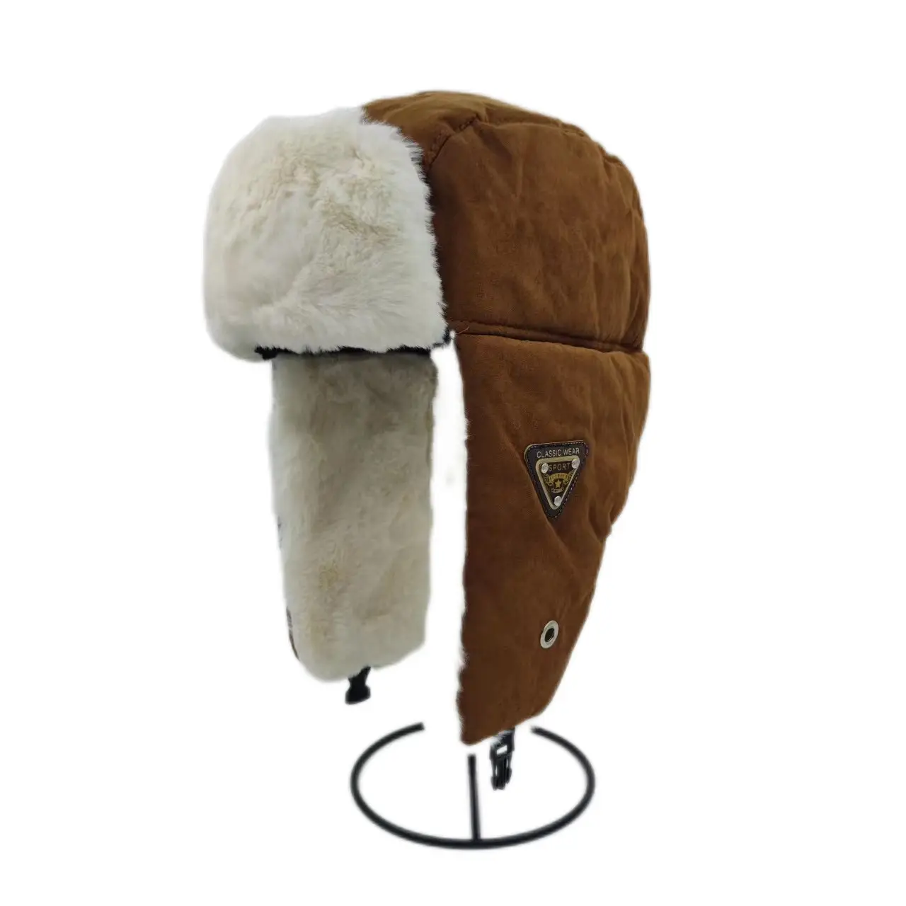 Korean Men's Winter Ear Protection Hat Brown Wool