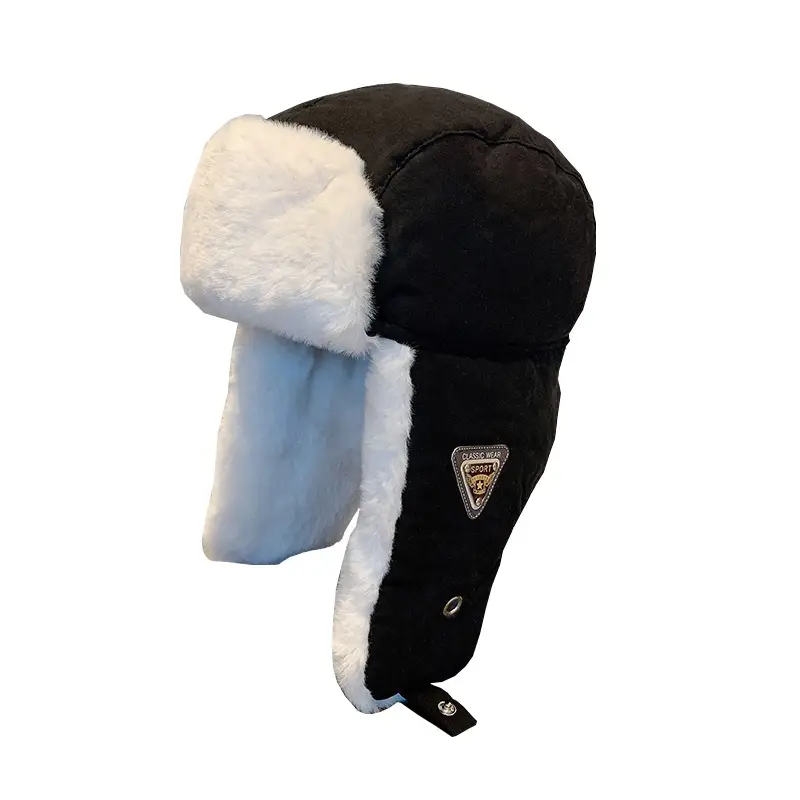 Korean Men's Winter Ear Protection Hat Brown Wool