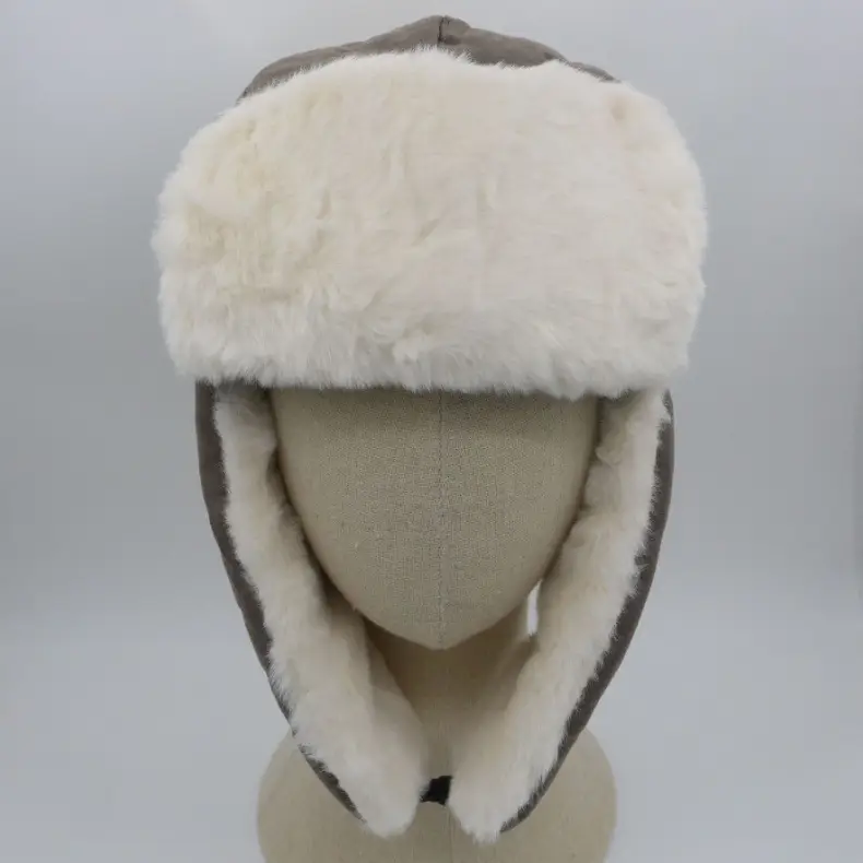 Korean Men's Winter Ear Protection Hat Brown Wool — feature 11