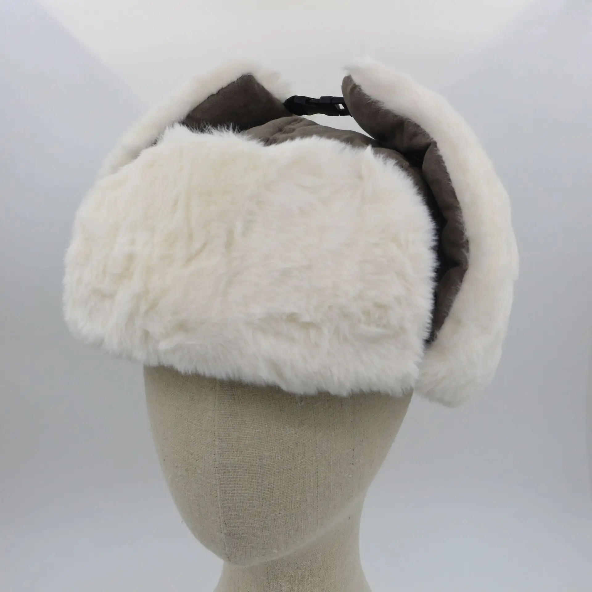 Korean Men's Winter Ear Protection Hat Brown Wool — feature 12