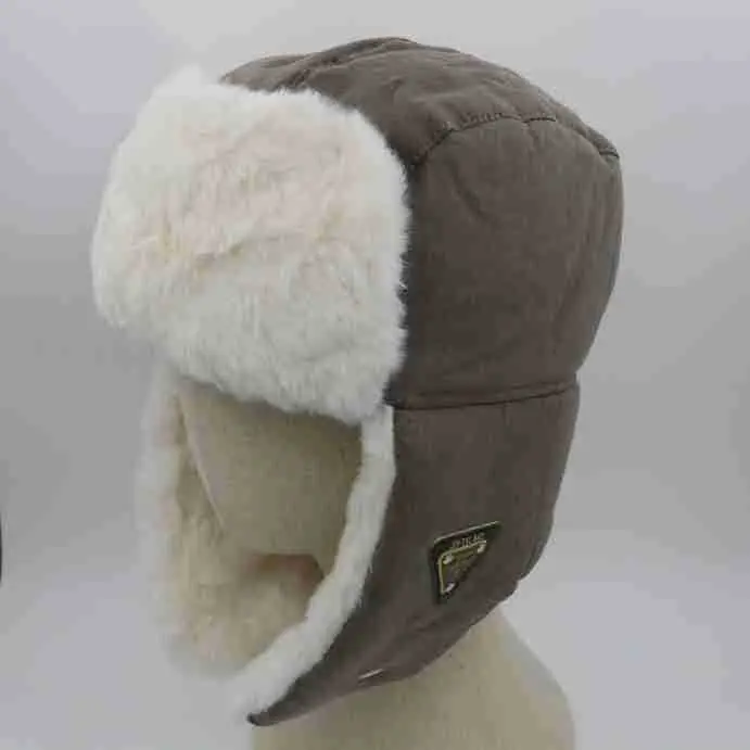 Korean Men's Winter Ear Protection Hat Brown Wool — feature 3