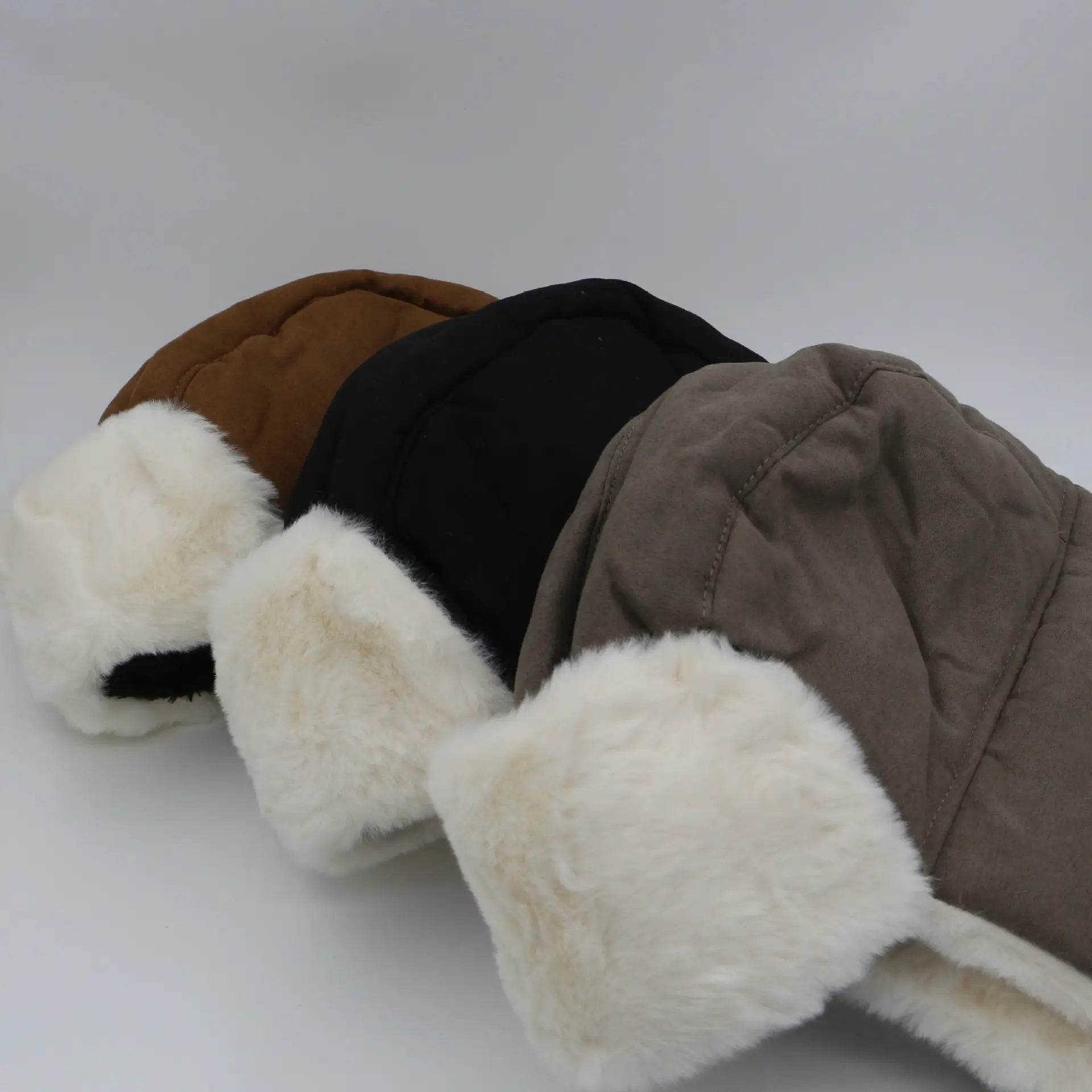 Korean Men's Winter Ear Protection Hat Brown Wool — feature 5