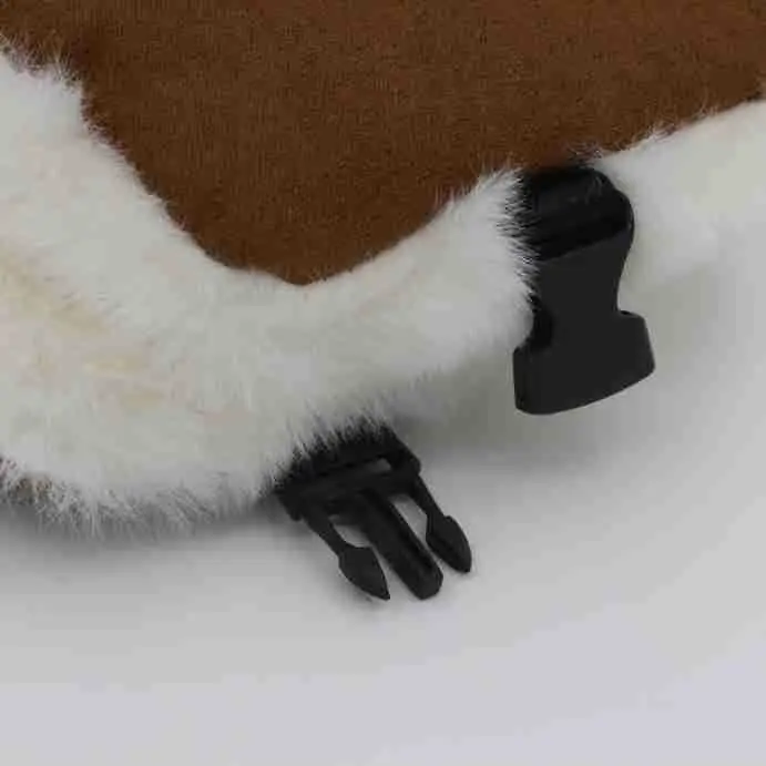 Korean Men's Winter Ear Protection Hat Brown Wool — feature 8