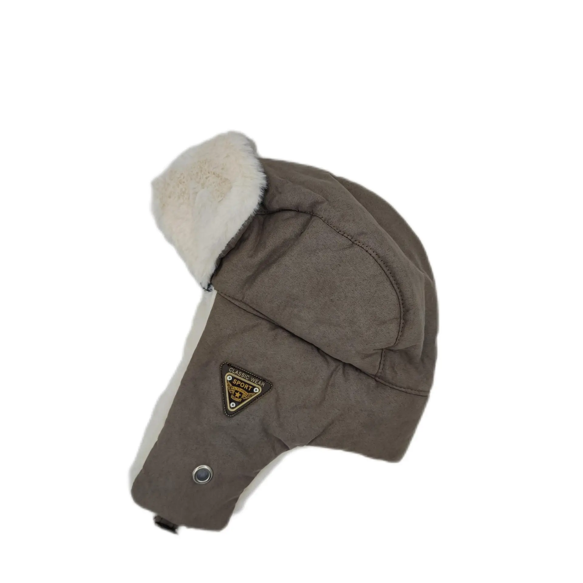 Korean Men's Winter Ear Protection Hat Brown Wool