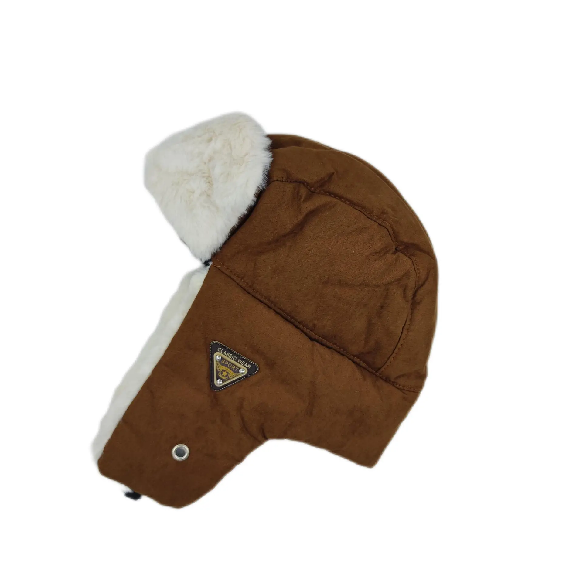 Korean Men's Winter Ear Protection Hat Brown Wool