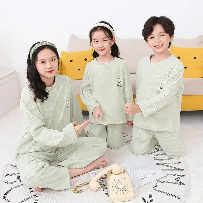 2022 Fleece Lined Kids Pajamas Light Green Medium - Image 7