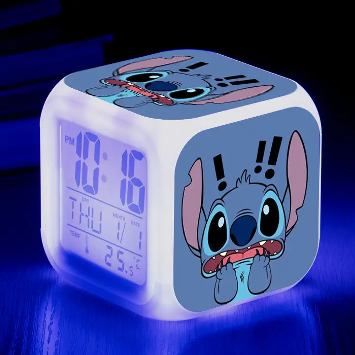 Kids Digital Clock with Stitch Design 4-Square LED - Image 11