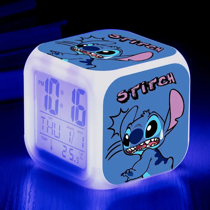 Kids Digital Clock with Stitch Design 4-Square LED - Image 13
