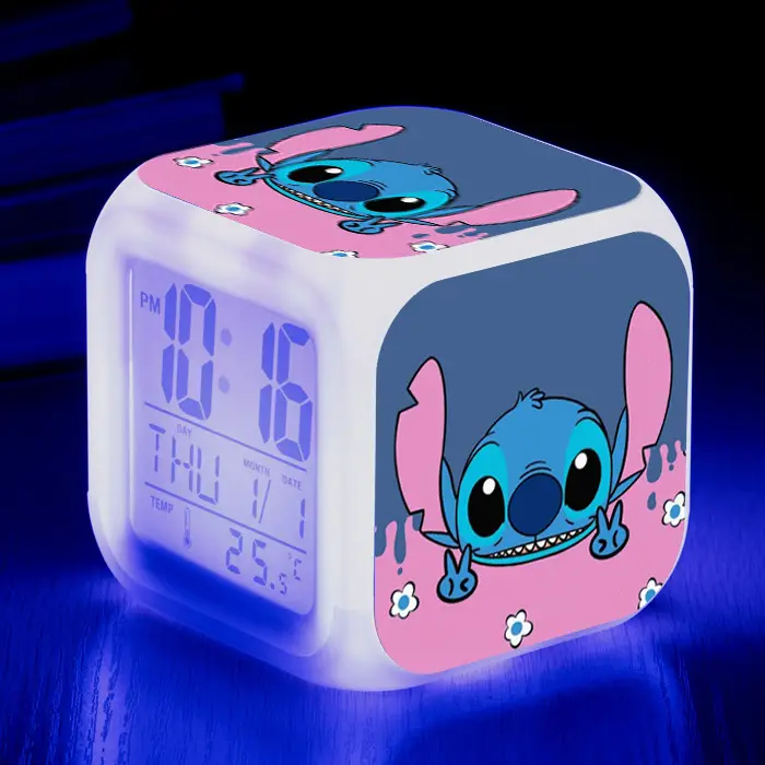 Kids Digital Clock with Stitch Design 4-Square LED - Image 15