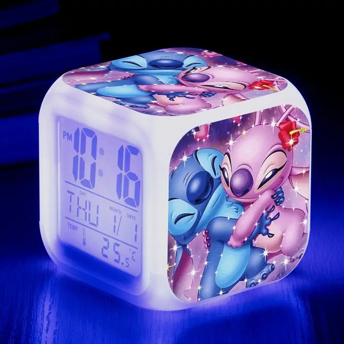 Kids Digital Clock with Stitch Design 4-Square LED - Image 34
