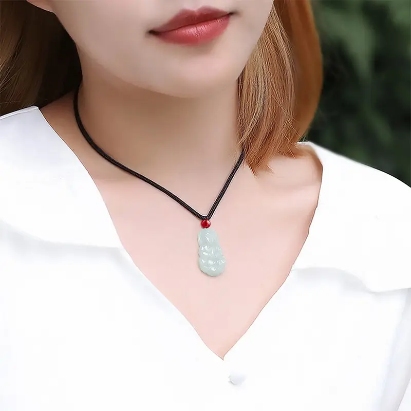 Natural Burmese Jade Buddha Pendant for Men Women