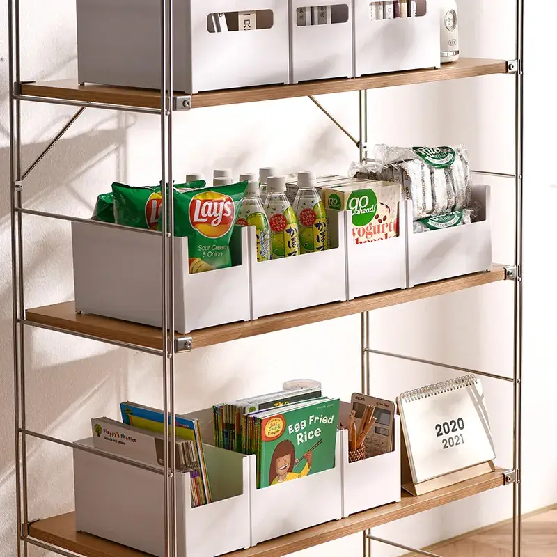 Japanese-style White Cabinet Storage Box Right Angle Kitchen Organizer