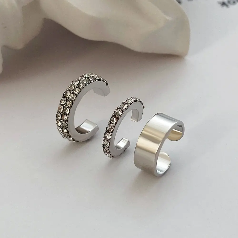 Zircon Ring Earrings Silver Gold Set for Women - Image 5