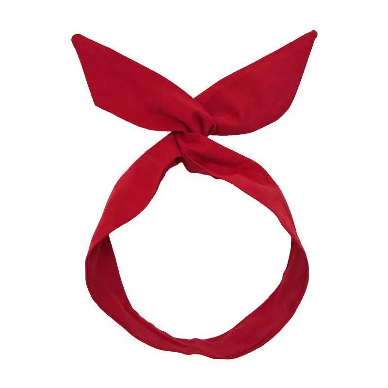Korean Wide Brim Hair Band Solid Color Bow - Image 14