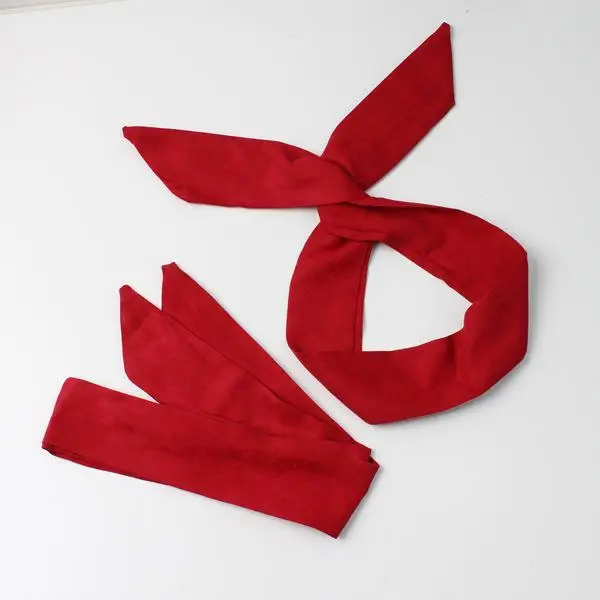 Korean Wide Brim Hair Band Solid Color Bow — feature 8