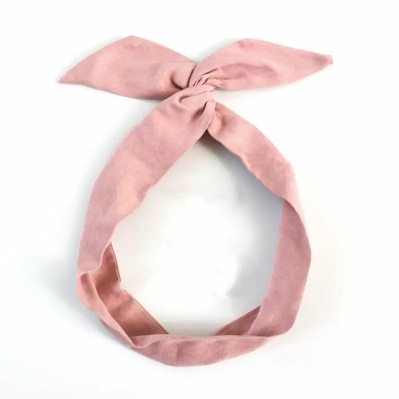 Korean Wide Brim Hair Band Solid Color Bow - Image 5