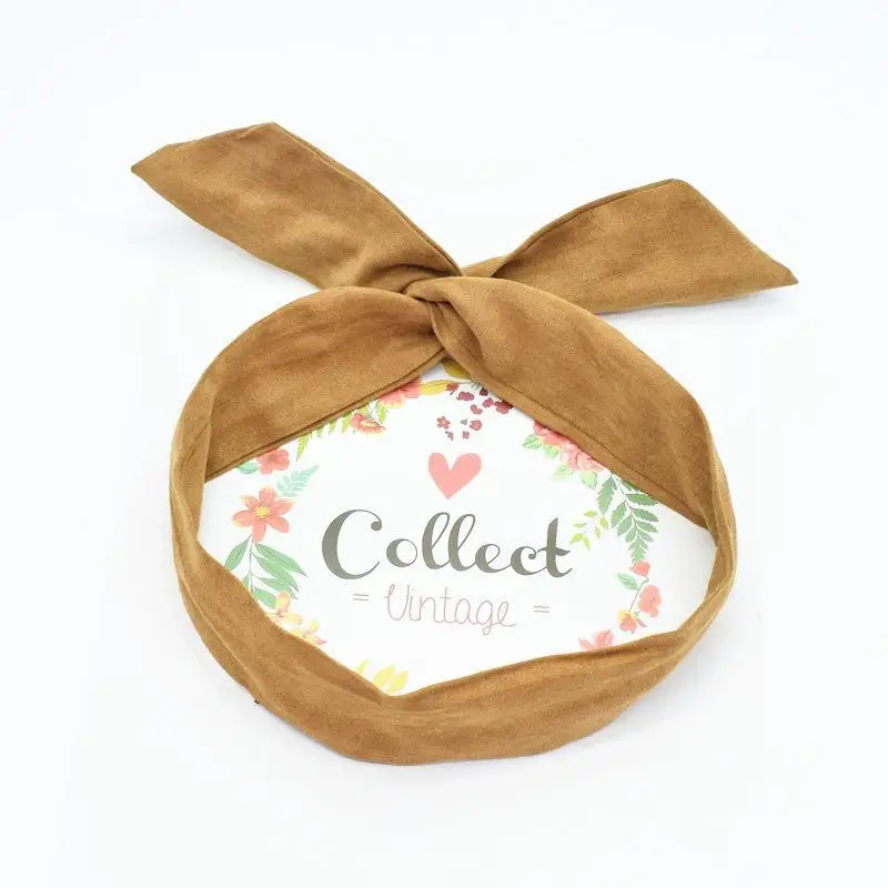 Korean Wide Brim Hair Band Solid Color Bow - Image 8