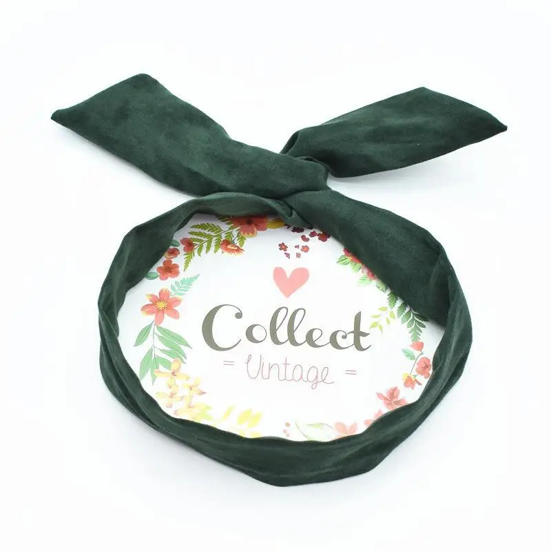 Korean Wide Brim Hair Band Solid Color Bow - Image 9